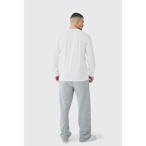 Pantalones deportivos de felpa de algodón y poliéster de alta calidad, 360 g/m², con corte ajustado, estilo vintage, lavado ácido, para hombre. - Product Image 4