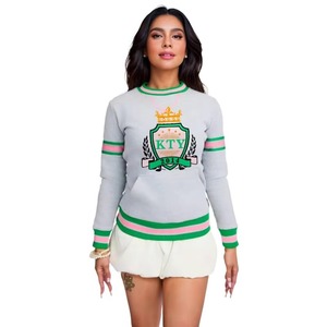 เสื้อสเวตเตอร์คอวี แขนยาว แฟชั่นฤดูหนาวแบบกำหนดเอง น้ำหนัก 400 กรัม สำหรับชมรม Sigma Gamma Rho - Product Image 3