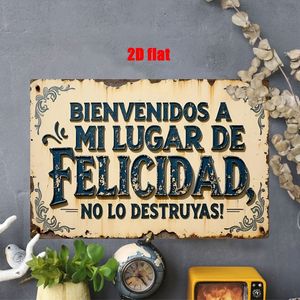 Insegna Decorativa Vintage in Metallo con Motivi Floreali per Casa, Bar, Caffè, Man Cave, Stile Rustico - Product Image 6