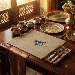 Set de table en jute brodé fait main, écologique, 33×48 cm, pour la maison, l'hôtel, le restaurant et la décoration de cuisine, disponible au meilleur prix - Product Image 5