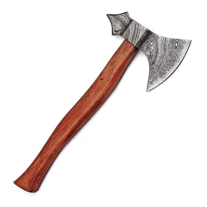 Wholesale Outdoor Bushcraft Damascus Steel Axe Viking Style DD-AXE220 Wood Handled Chopping Axe Cutting Hatchet Forest Axe 400mm - Product Image 1
