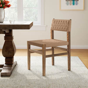 เก้าอี้รับประทานอาหารแบบทอมือเก้าอี้ที่นั่งสไตล์บ้านไร่สำหรับห้องรับประทานอาหาร - Product Image 2