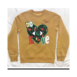 Sweat-shirts d'hiver pour hommes à col rond avec logo brodé personnalisé, 100% coton molletonné, écologiques, séchage rapide, coupe-vent - Product Image 1
