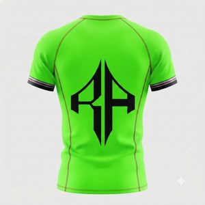 Camiseta Deportiva de Manga Corta para Hombre, Nueva, de Alta Calidad, Cuello Redondo, Impresión por Sublimación, Secado Rápido, Transpirable, Material de Spandex/Poliéster - Product Image 3