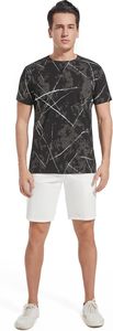 T-shirts pour hommes 100% coton, col rond, décontractés, à motifs, séchage rapide, poids lourd, sublimation - Product Image 4