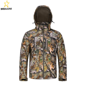 Chaqueta de Caza para Hombre, Abrigo de Camuflaje con Forro Polar Silencioso y Capucha, Resistente al Agua, Ropa de Caza para Clima Frío - Product Image 1