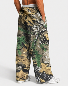 Pantalon de jogging surdimensionné pour homme OEM, camouflage contrastant, en molleton de coton premium, respirant, streetwear décontracté, pantalon de survêtement pour homme - Product Image 2