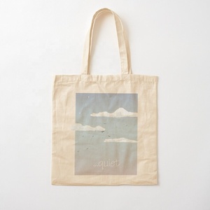 Custom Logo <b>Weekends</b> Oversize Black Handle <b>Women</b> Girl Cotton Canvas Shoulder Shopping Tote <b>Bag</b> - Product Image 4