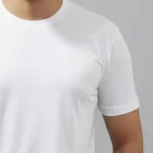 T-shirts de sport blancs pour hommes, séchage rapide, respirants, 95% polyester, 5% élasthanne, design uni - Product Image 3