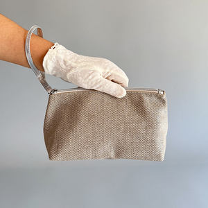 Bolsa de Maquillaje de Yute Natural con Cierre, Organizador de Cosméticos Ecológico y Elegante - Product Image 5