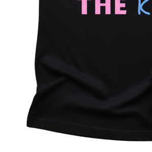 เสื้อยืดกราฟิกคอวีแขนสั้นผ้าฝ้ายนุ่มพิมพ์ลายดิจิตอลสำหรับผู้หญิง "Do It for the Kids" - Product Image 4
