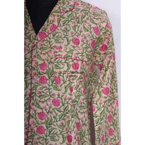 Vestido Midi Formal/de Noche para Mujer, Transpirable, Ecológico, 100% Algodón, Estampado Floral, Manga 3/4, Cuello en V, Botones, Impresión Digital - Product Image 3