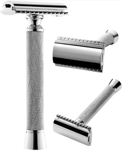 New Custom Design Men's Japan Stainless Steel Twin <b>Blade</b> Safety Razor Plastic Handle High Quality Sustainable <b>Barber</b> Shop Use - Product Image 6