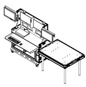Flight <span class=keywords><strong>Case</strong></span> X-BASON per Workstation Live Streaming: Compatibile con Mixer Video Broadcast ATEM Seamless, Supporto Display a 4 Schermi - Product Image 6