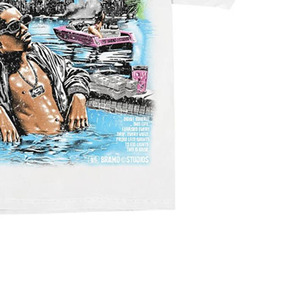 T-shirt formel blanc oversize pour homme, col roulé, manches courtes, en jersey de coton uni, écologique, anti-boulochage - Product Image 4