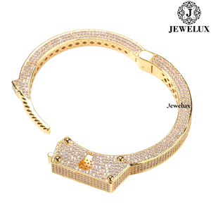 Bague de luxe unisexe en argent 925 plaqué or Jewelux de qualité supérieure, avec perle d'eau douce taille rose brillante, pour fiançailles et anniversaire, certifiée IGI - Product Image 5