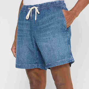 Wholesale Price Men's Knee-Length Baggy Denim Shorts 100% Cotton Latest Design Casual Style Denim Shorts - Product Image 1