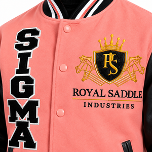 Chaqueta Varsity Personalizada con Logotipo Bordado y Mangas de Cuero para Ropa Urbana Premium y Venta al Por Mayor - Product Image 6