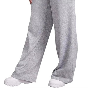 Straight Leg <b>Trousers</b> Pants Oversized Sweatpants Women's Solid Color <b>Drawstring</b> Baggy Sweat Pants Joggers - Product Image 5