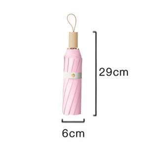 Parapluie manuel pliant en trois sections à 12 baleines, mini parapluie capsule tendance dégradé, ensemble cadeau de luxe, vente fournisseur, livraison gratuite - Product Image 2