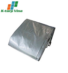 ผ้าใบกันน้ำ K-Tarp Vina คุณภาพสูง ขายดีที่สุด รับผลิตแบบ OEM ODM ผ้าใบ PE สำหรับงานปานกลาง สีดำ สีเงิน ปรับแต่งความหนาและตัดตามสั่งได้ - Product Image 2