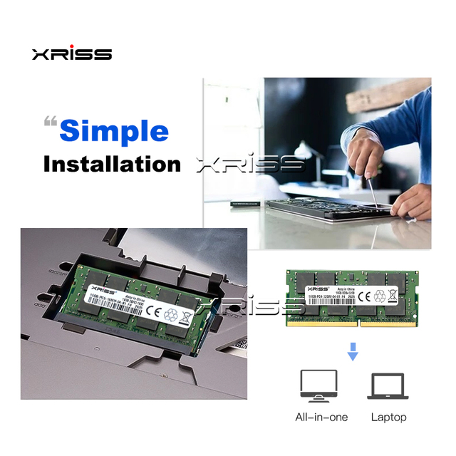 XRISS DDR4 4GB 8GB 2133MHz 2666MHz Laptop Memory RAM Module ECC Function Stable Performance Office Daily Use 1 Year Warranty