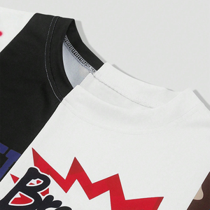 T-shirt streetwear pour homme, manches courtes, col rond, logo imprimé par sublimation sur le devant, coupe classique, anti-boulochage - Product Image 4