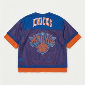 T-shirt en maille de basket-ball surdimensionné personnalisé pour hommes |   T-shirt de sport streetwear double couche |   Fabricant de Marques Privées OEM - Product Image 2