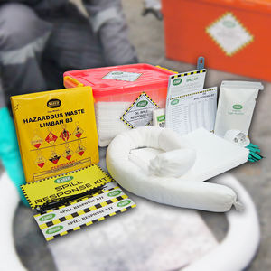 Kit Profesional de 15 Litros para Derrames de Aceite, Paquete de Respuesta a Emergencias en Caja de Almacenamiento Transparente Resistente, Alta Absorbencia - Product Image 3