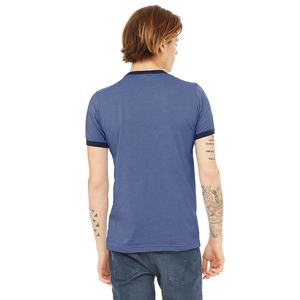 Bella + toile hommes Jersey à manches courtes sonnerie T-Shirt col rond sport Tee respirant ajusté Fitness Tee Crewneck Style - Product Image 5