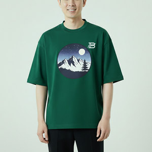 เสื้อยืดทรงบ็อกซี่สไตล์เฉพาะตัวสั่งทำพิเศษสำหรับผู้ชาย คุณภาพดี พิมพ์โลโก้ตามสั่ง เสื้อยืดแขนสั้นทรงบ็อกซี่สำหรับผู้ชาย - Product Image 1