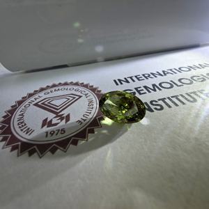 Diamante ovalado de 6 quilates, corte brillante modificado, color verde intenso, cultivado en laboratorio, VS1, piedra suelta para la elaboración de joyas. - Product Image 3