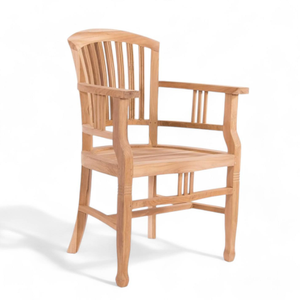 Solid Teak Patio Conversation Set with Three Seat Sofa Lounge Chairs Wide Armrests and Wooden Coffee <b>Table</b> - Product Image 3