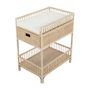 Table à langer en rotin pour bébé, mobilier enfant européen, commode tressée pour chambre d'enfant, prix d'usine, qualité supérieure, offre promotionnelle - Product Image 1