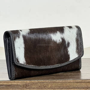 Premium Hair on Cowhide Leather <b>Women</b> Clutches Western Style High Quality Envelope <b>Purse</b> Card & Cash Holder Everyday <b>Wallets</b> - Product Image 4
