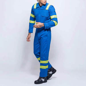 Combinaison de travail unisexe en coton ignifuge et respirante personnalisée pour les travailleurs de la construction - Product Image 1