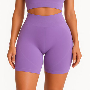 Hot Sale Women's High Waist Yoga Shorts Elastic Waist Workout Fitness Wear Compression Shorts for Workout - Product Image 3