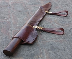 Nouveau couteau Seax Viking long en acier au carbone forgé à la main, lame de 15 pouces, finition haute brillance, ambidextre, manche en bois de noyer, os et laiton - Product Image 6