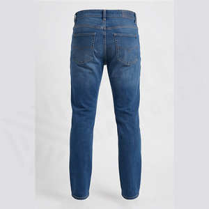 Jean en denim délavé coupe droite pour homme, taille haute, coupe slim, en coton, style décontracté automne - Product Image 3