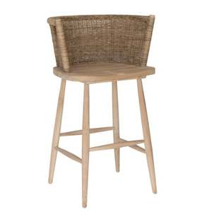 Tabouret de bar en teck massif, pour intérieur et extérieur, avec structure robuste pour les espaces commerciaux à fort trafic - Product Image 1