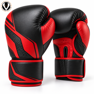 Gants de boxe professionnels avec poignées antidérapantes, respirants, fermeture réglable au poignet pour l'entraînement et le travail sur sac. - Product Image 1