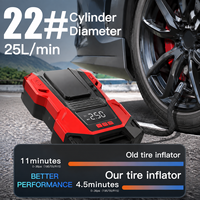 Portable Car Tire Inflator Air Compressor 150PSI Digital Pump with Automatic Stop Function and Carry Case