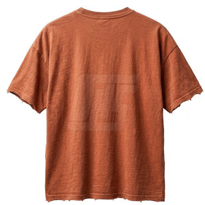 T-shirts délavés et usés, coupe ample, en coton, style streetwear oversize, hauts décontractés d'été, vêtements personnalisés - Product Image 2