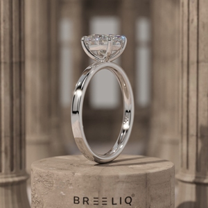 Bague de fiançailles en diamant taille ovale en or massif 14 carats, sertie de griffes, élégante bague solitaire avec diamant de 2 carats - Product Image 4