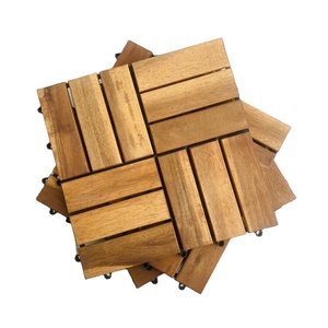 Dalles de terrasse en bois d'acacia à emboîtement, imperméables, pour terrasse extérieure - Product Image 2