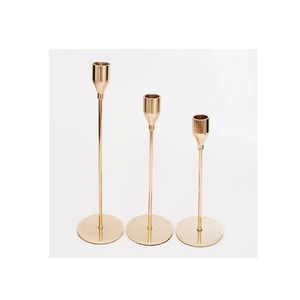 Set of 3 <b>Silver</b> Chrome Pillar Candle Holders - Modern Hourglass Metal <b>Candlestick</b> Stands for Dining Table Centerpiece - Product Image 3