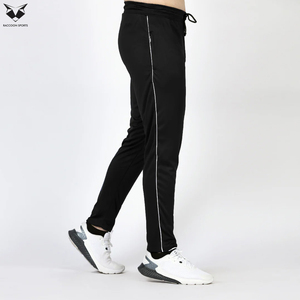 Men's Black Sweatpants With Side Stripe Elastic Waist Drawstring Casual <b>Joggers</b>, Top Quality Product Gym Fitness Wear Trousers - Product Image 3
