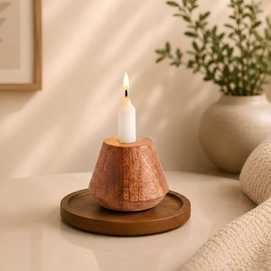 Handcrafted Rustic Wooden <b>Candle</b> Holders Natural <b>Tealight</b> Stand Farmhouse Table Decor Christmas Religious Activities Home - Product Image 1