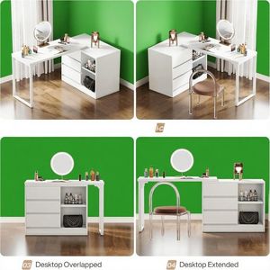 Postazione Trucco Premium Personalizzabile con Cuscino Confortevole, Tavolo da Trucco Durevole ed Elegante - Product Image 6