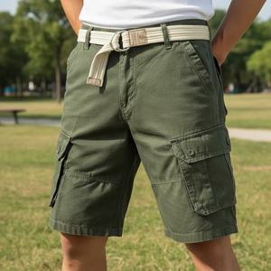 Pantalones Cortos Casuales para Hombre al por Mayor, Nuevo Estilo, Pantalones Cortos Deportivos con Cordón, Pantalones Cortos Casuales Lisos, Pantalones Cortos Cargo de Moda para Hombre - Product Image 3